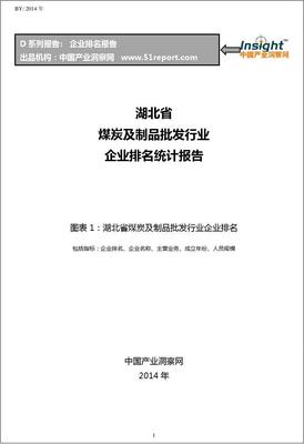 湖北省煤炭及制品批发行业企业排名统计报告